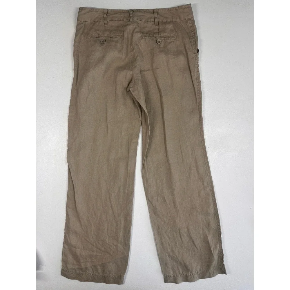 Women's Sz: 8 London Jeans Marisa Fit 100% Linen Casual Straight Leg Pants (b64) - Picture 5 of 7